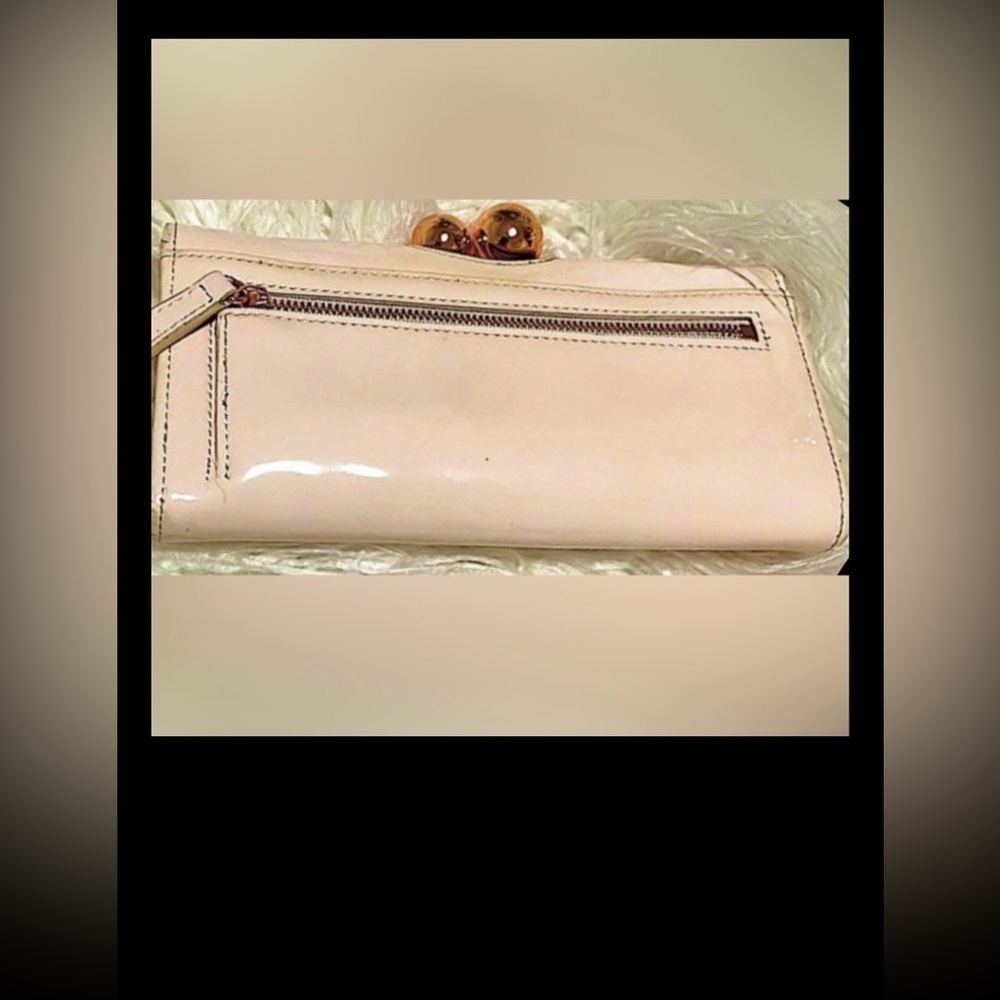 Ted Baker Patent Leather Expandable Wallet in Pink 4.5” Width x 7.5” Length